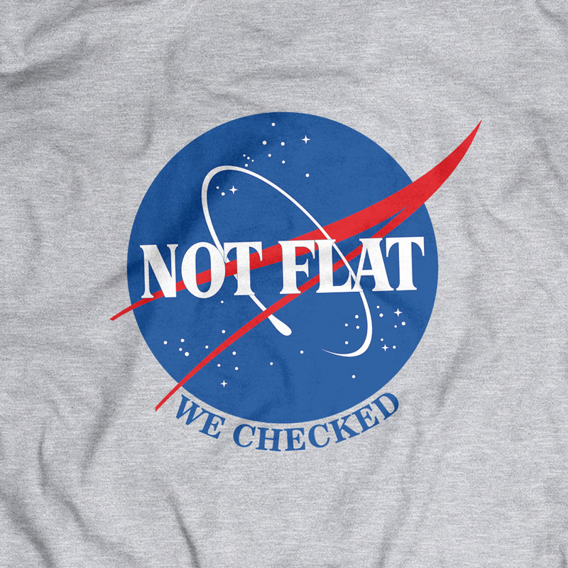 Camiseta Nerdstore Not Flat We Checked