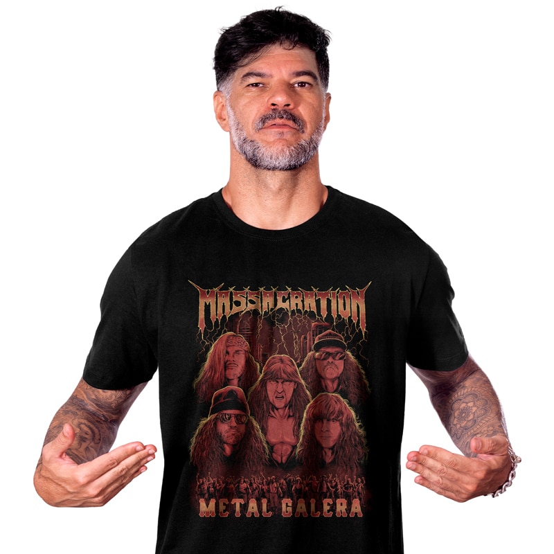 Camiseta Massacration Metal Galera na Nerdstore
